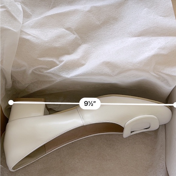 Handmade White Block Heels w/Faux Buckle, 2” Heel. Purchased for $90 on Etsy. - Picture 9 of 9